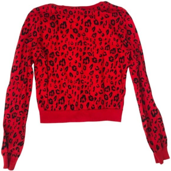 Divided H&M red animal print cardigan size 4 - Picture 2 of 3